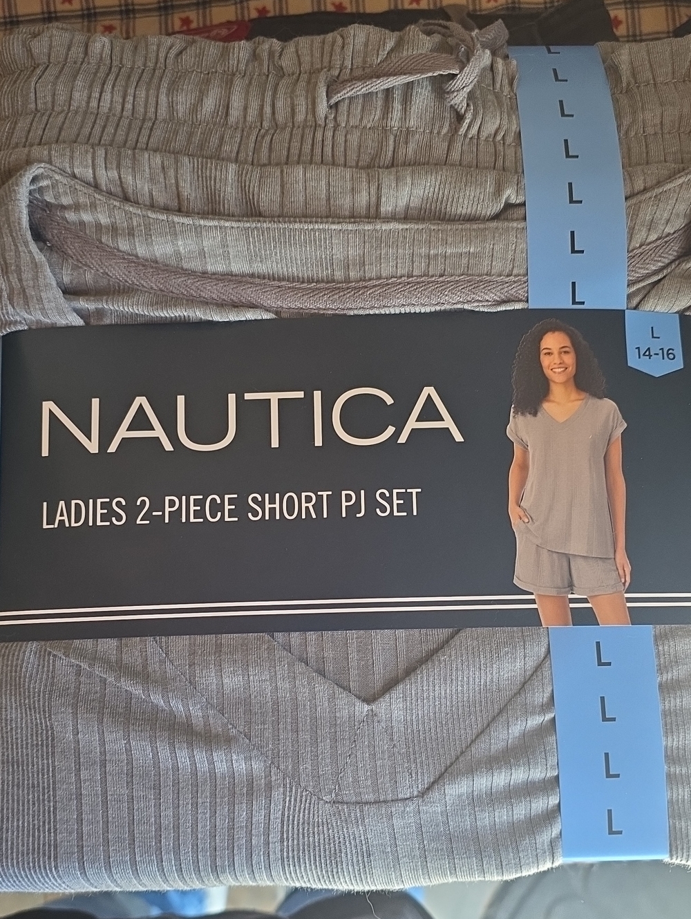 Nautica Ladies 2-Piece Short PJ Set - Gray